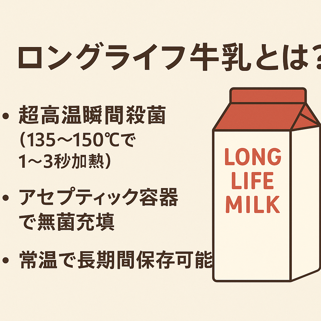 ロングライフ牛乳(LL牛乳)イラスト