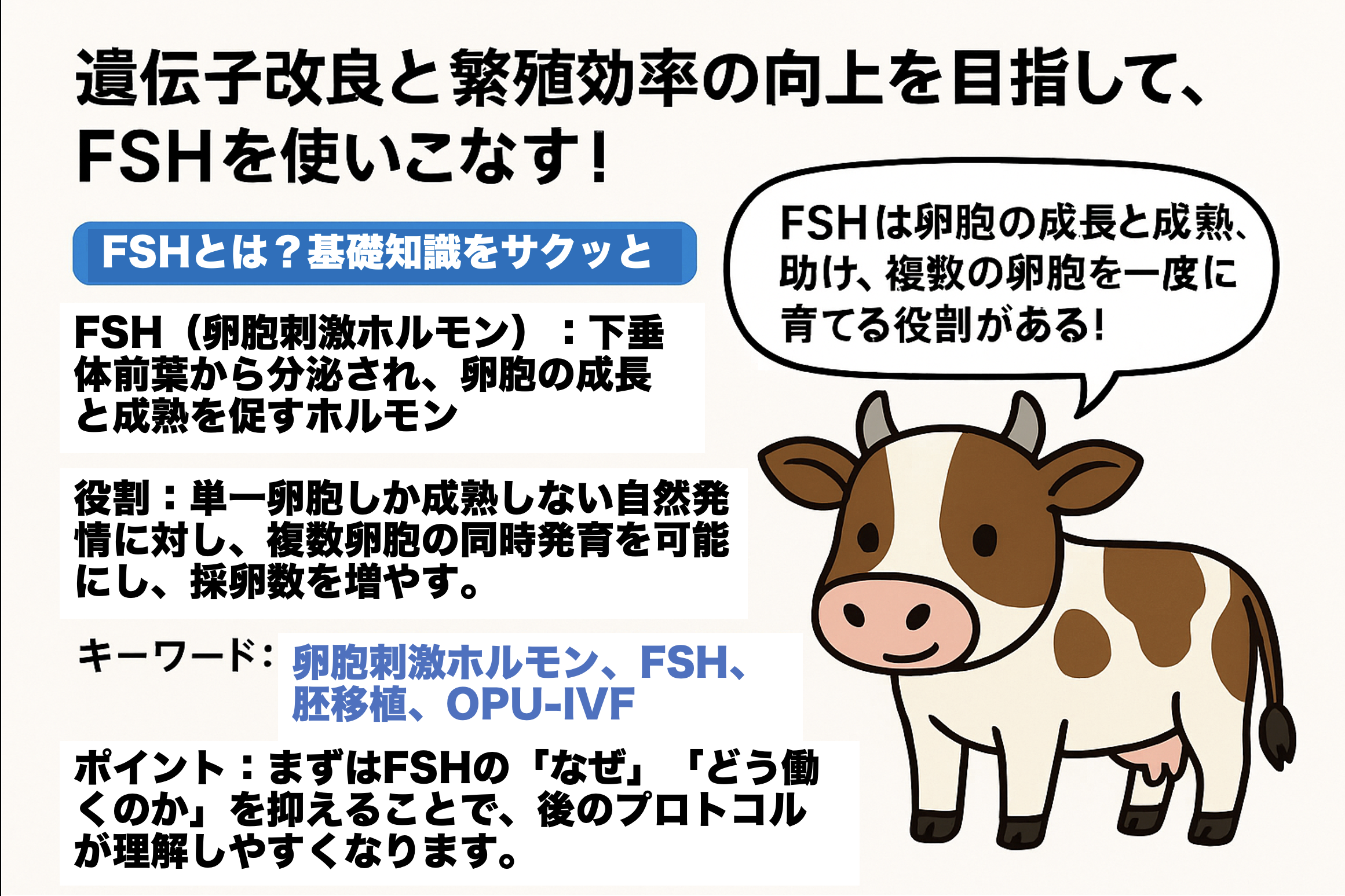 FSH卵胞刺激ホルモンの役割と超卵巣刺激技術