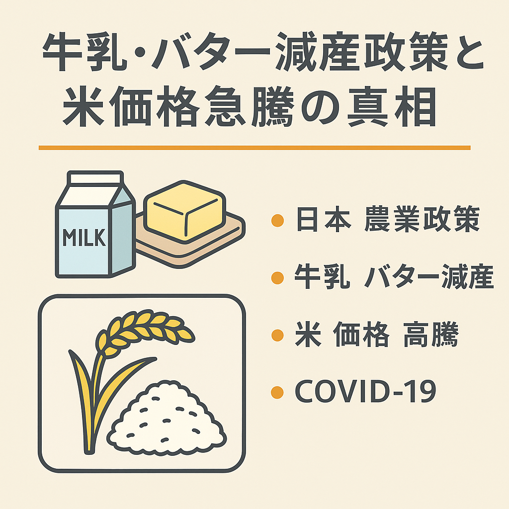 牛乳生産削減と米価格高騰の影響
