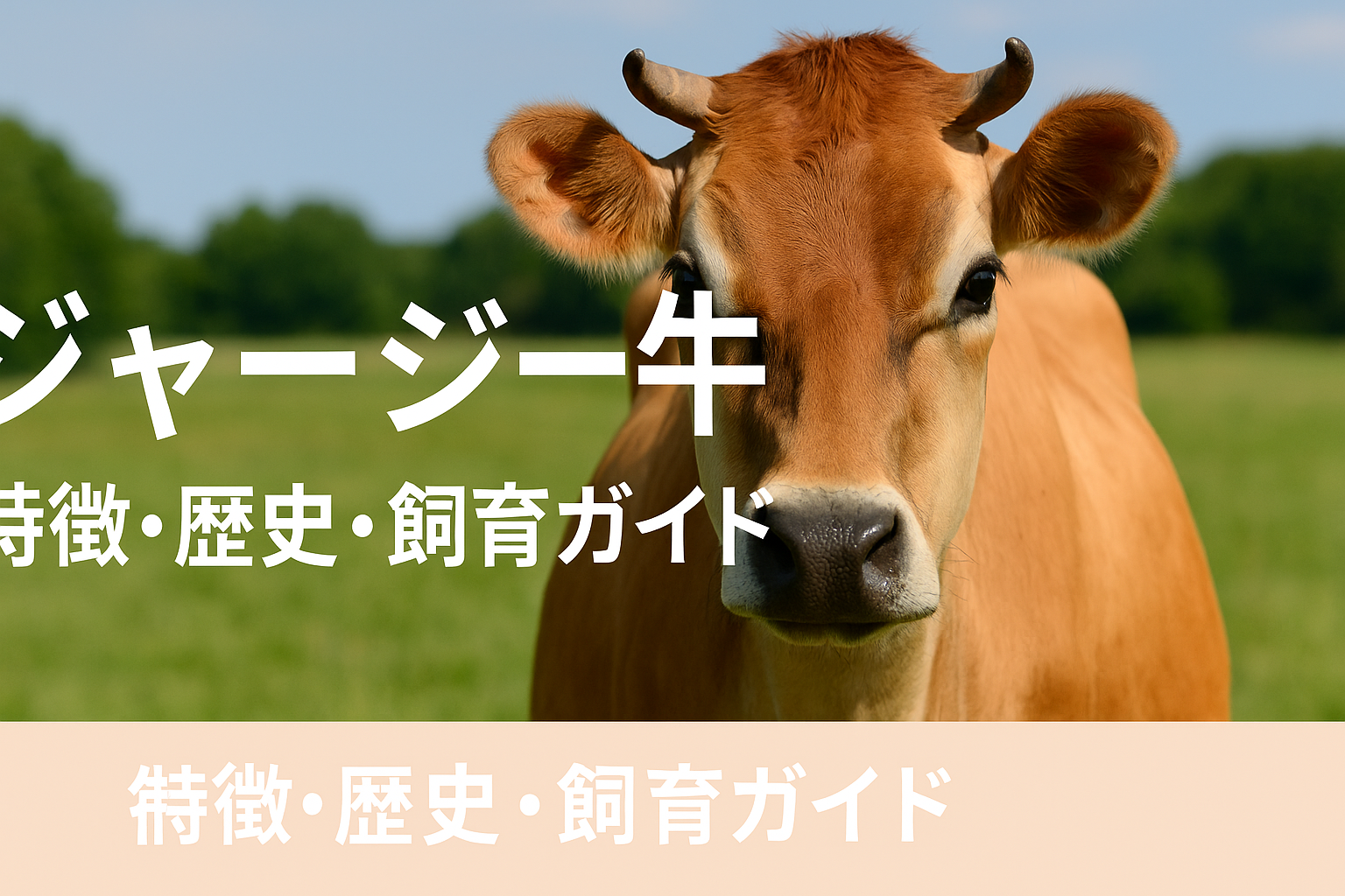 ジャージー牛が緑の牧草地で穏やかに佇む様子｜特徴・歴史・飼育ガイド
