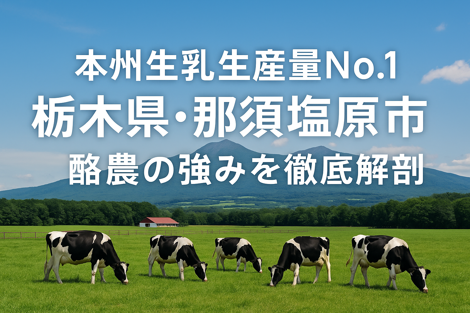 那須塩原市の酪農風景とホルスタイン牛｜本州最大の生乳生産地