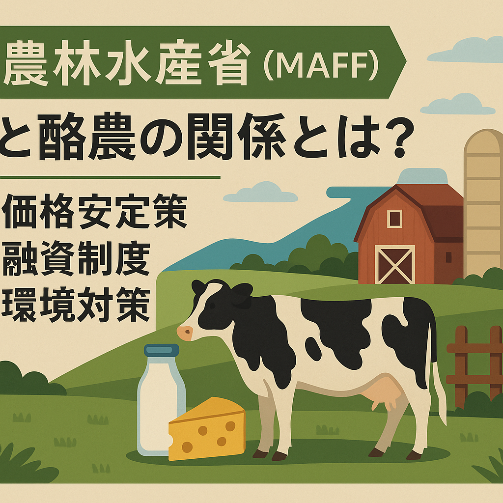 農林水産省（MAFF）による酪農支援策のイメージ