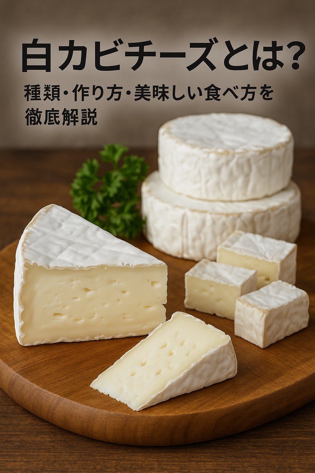 白カビチーズの種類と食べ方を紹介するカマンベールとブリーのイメージ