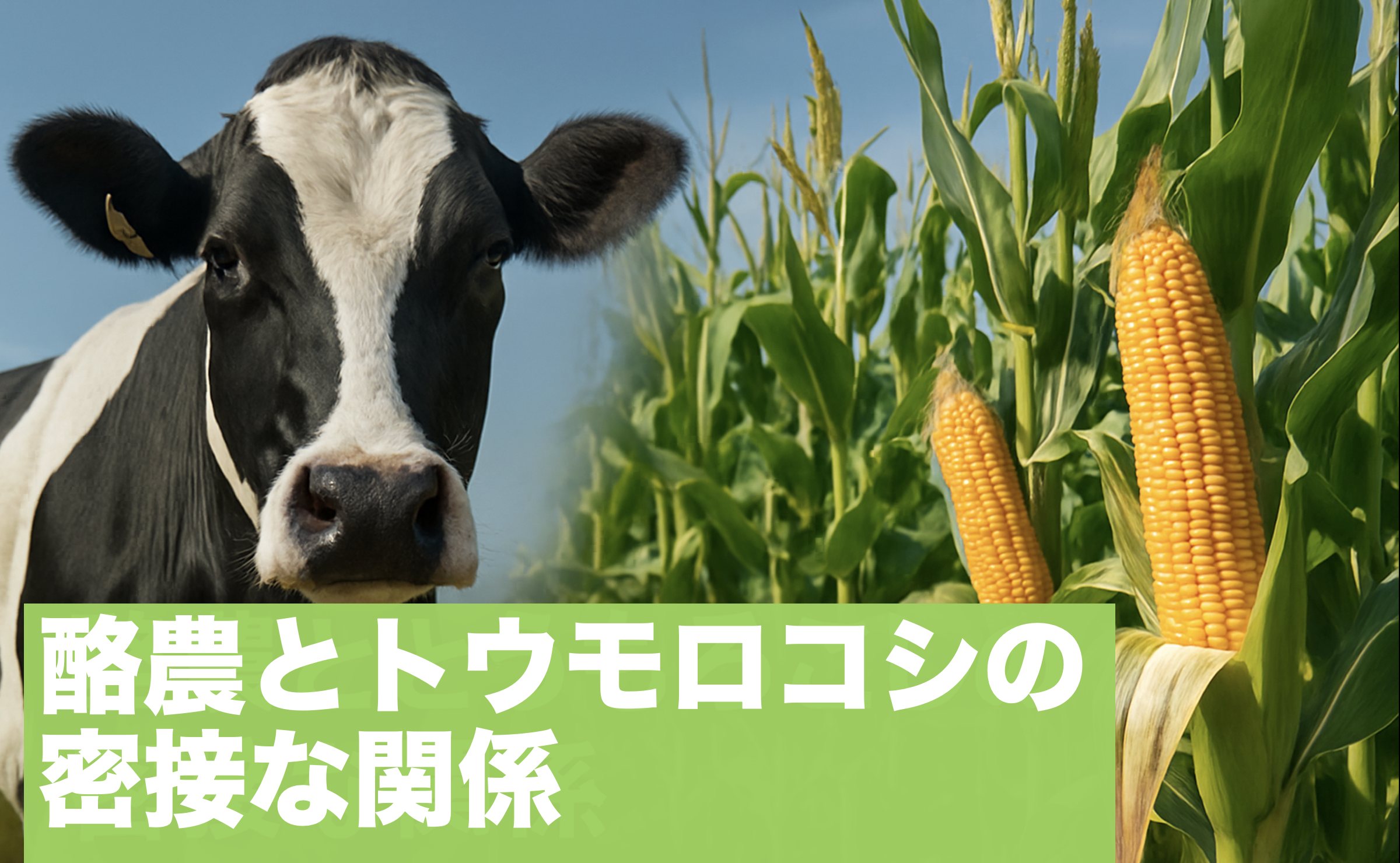 ホルスタイン牛ととうもろこし畑｜酪農飼料の関係と経営への影響を解説