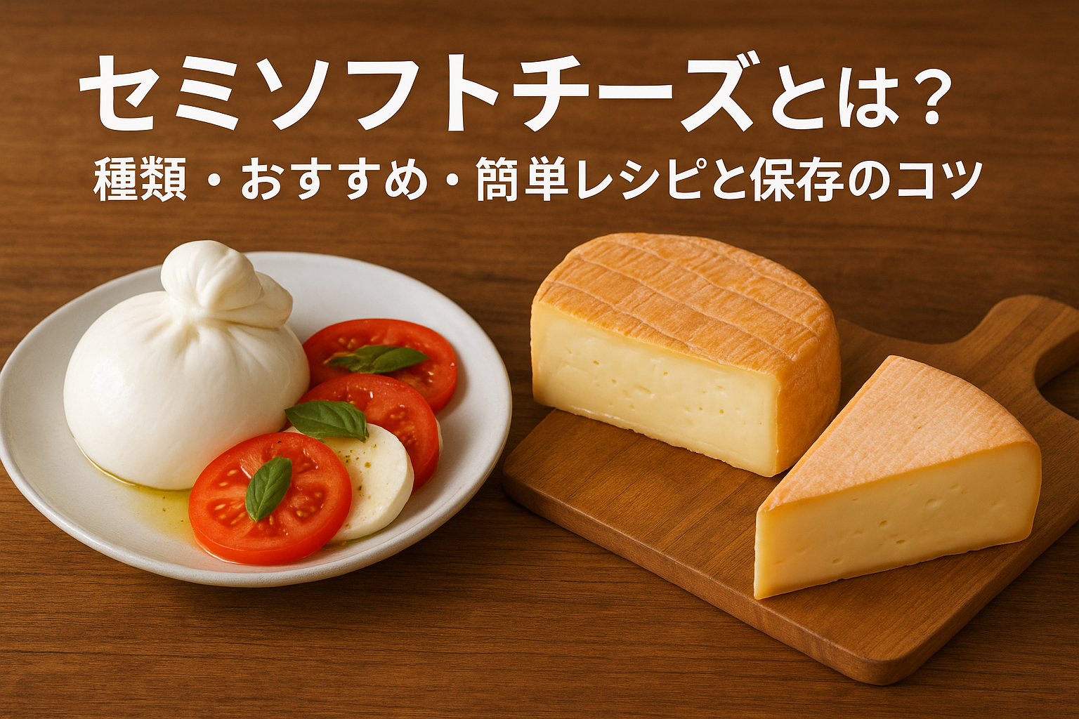 セミソフトチーズとブッラータ・タレッジオの盛り合わせ｜特徴・種類・保存方法