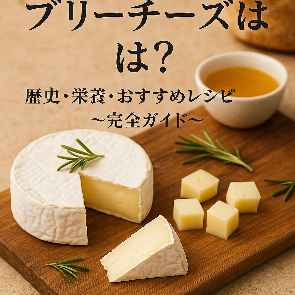 ブリーチーズの断面と白い外皮｜歴史と食べ方を解説する記事用アイキャッチ