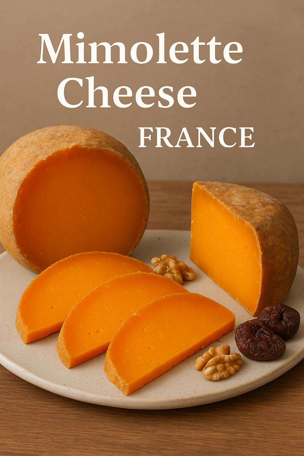 フランス産ミモレットチーズの熟成別カットとチーズプレート