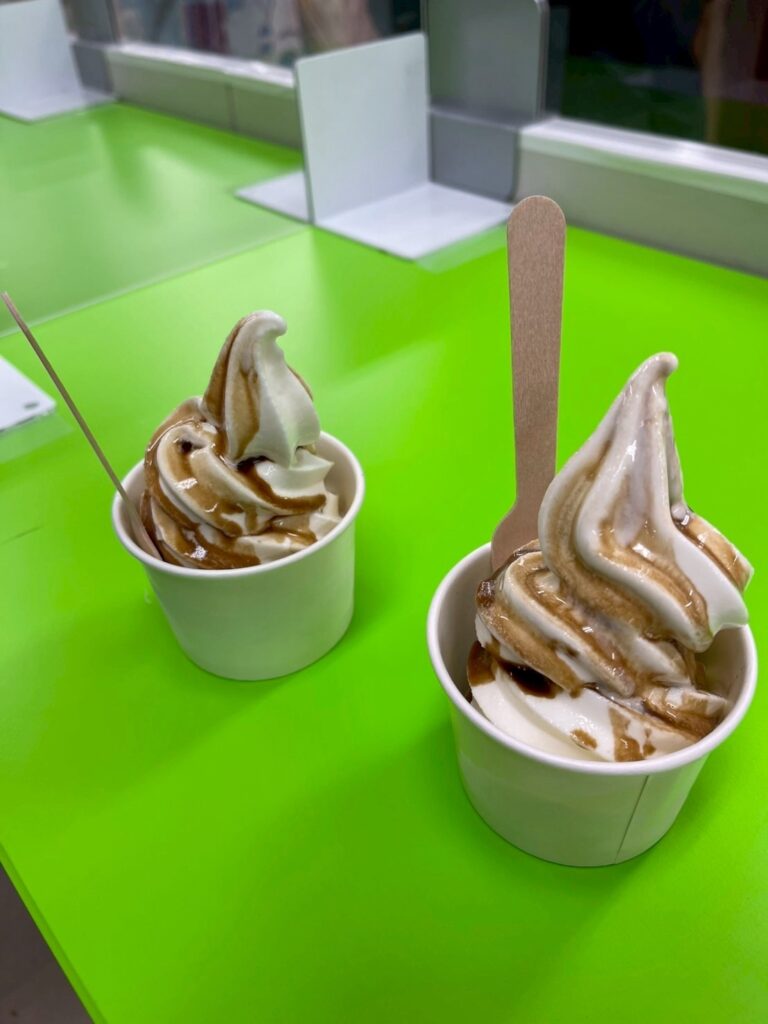 アフォガード ソフトクリームとエスプレッソ