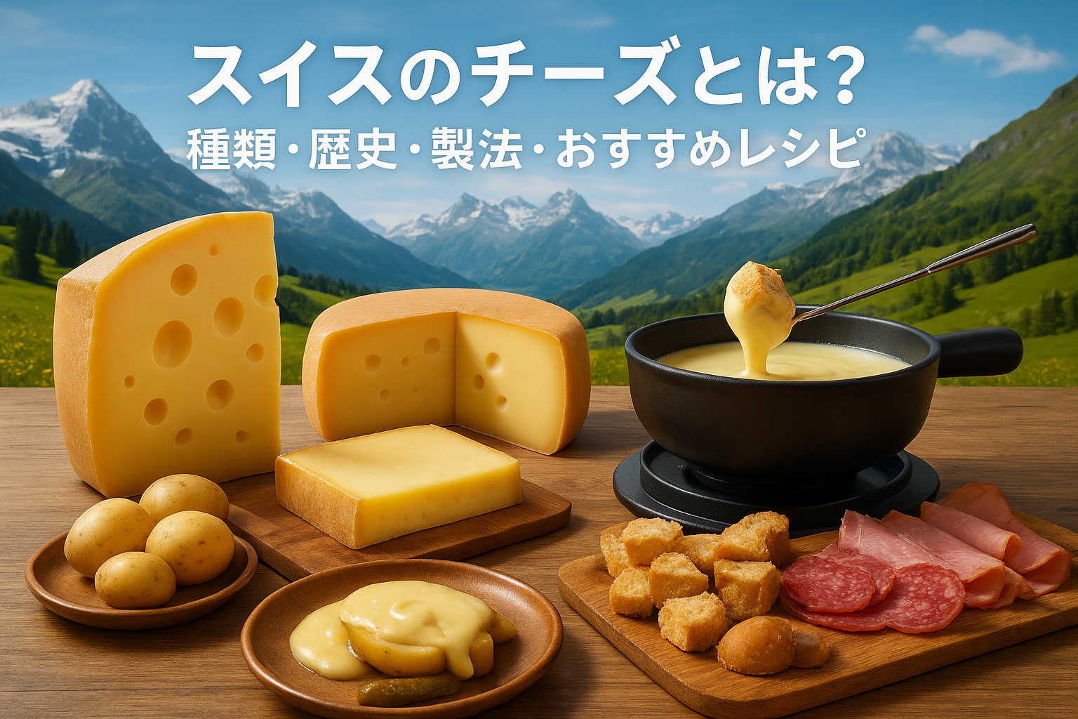 スイスのチーズとチーズフォンデュ｜エメンタール・グリュイエール・ラクレットの魅力