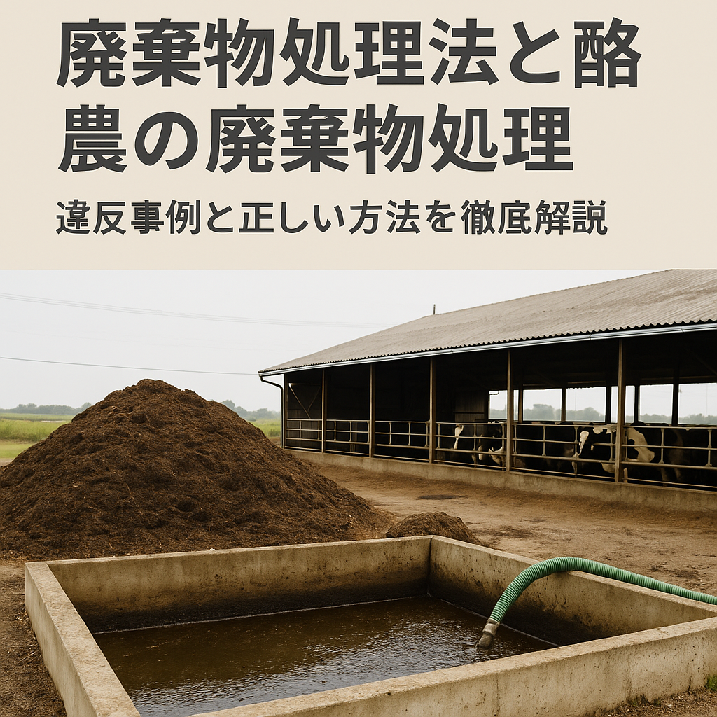 酪農における廃棄物処理とふん尿・廃棄乳の適正管理