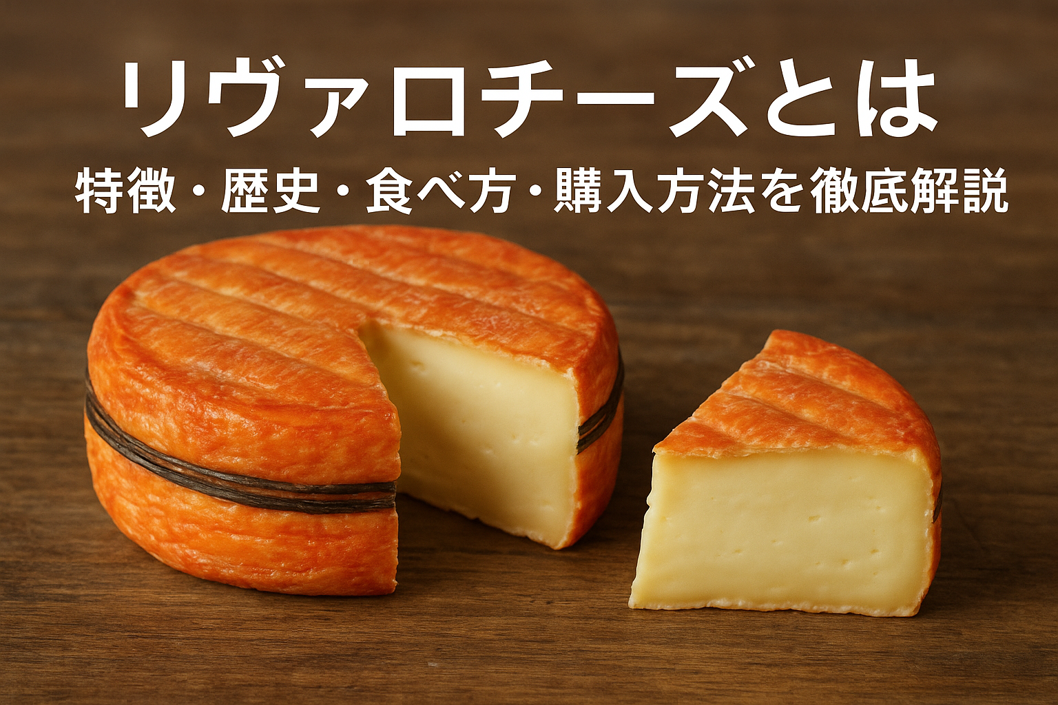 リヴァロチーズの特徴と食べ方を解説する記事用アイキャッチ画像｜フランス・ノルマンディー伝統のウォッシュチーズ