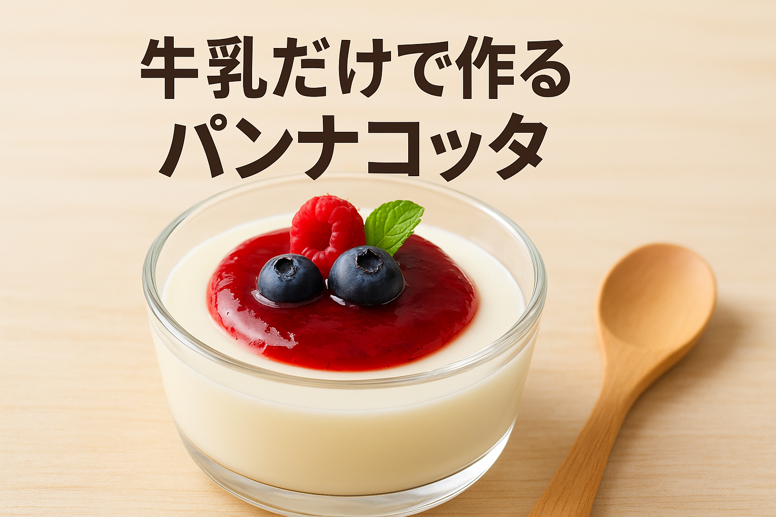 牛乳で作るあっさり濃厚パンナコッタ