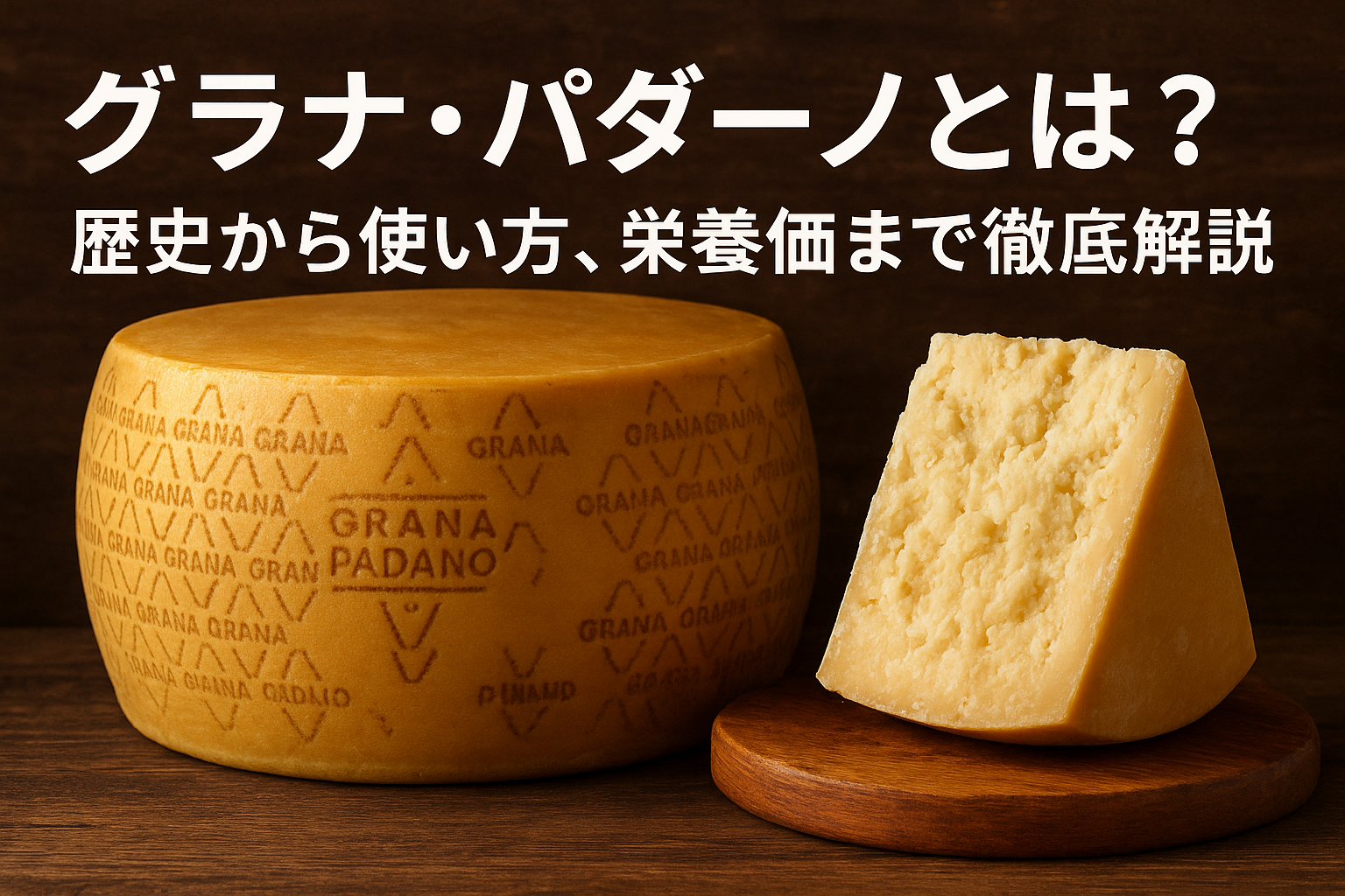 グラナ・パダーノチーズの特徴と使い方を解説する記事用アイキャッチ画像