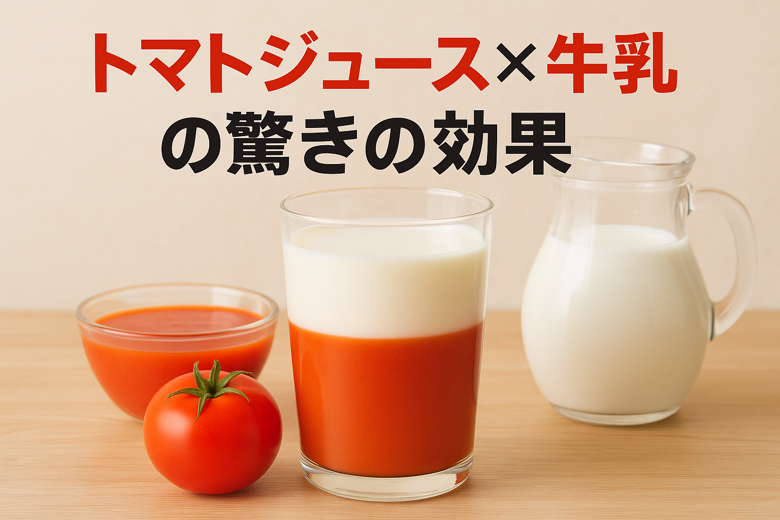 トマトジュースと牛乳を混ぜた健康ドリンク｜リコピン吸収を高める簡単レシピ