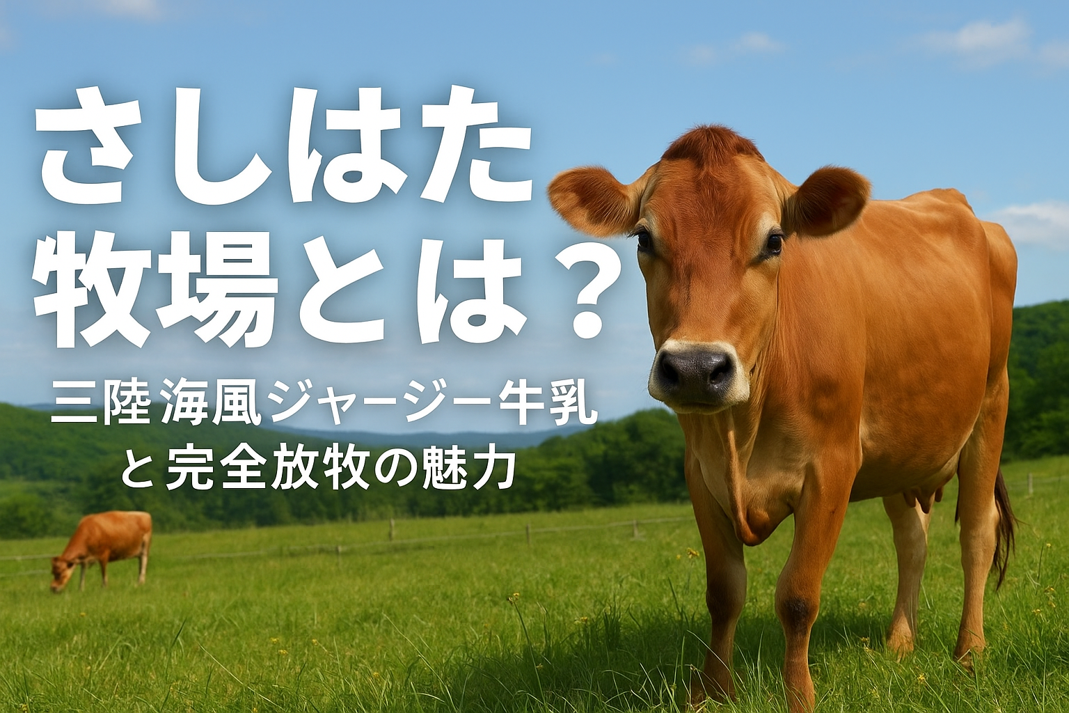 さしはた牧場のジャージー牛｜三陸海風が育む完全放牧の牛乳と乳製品