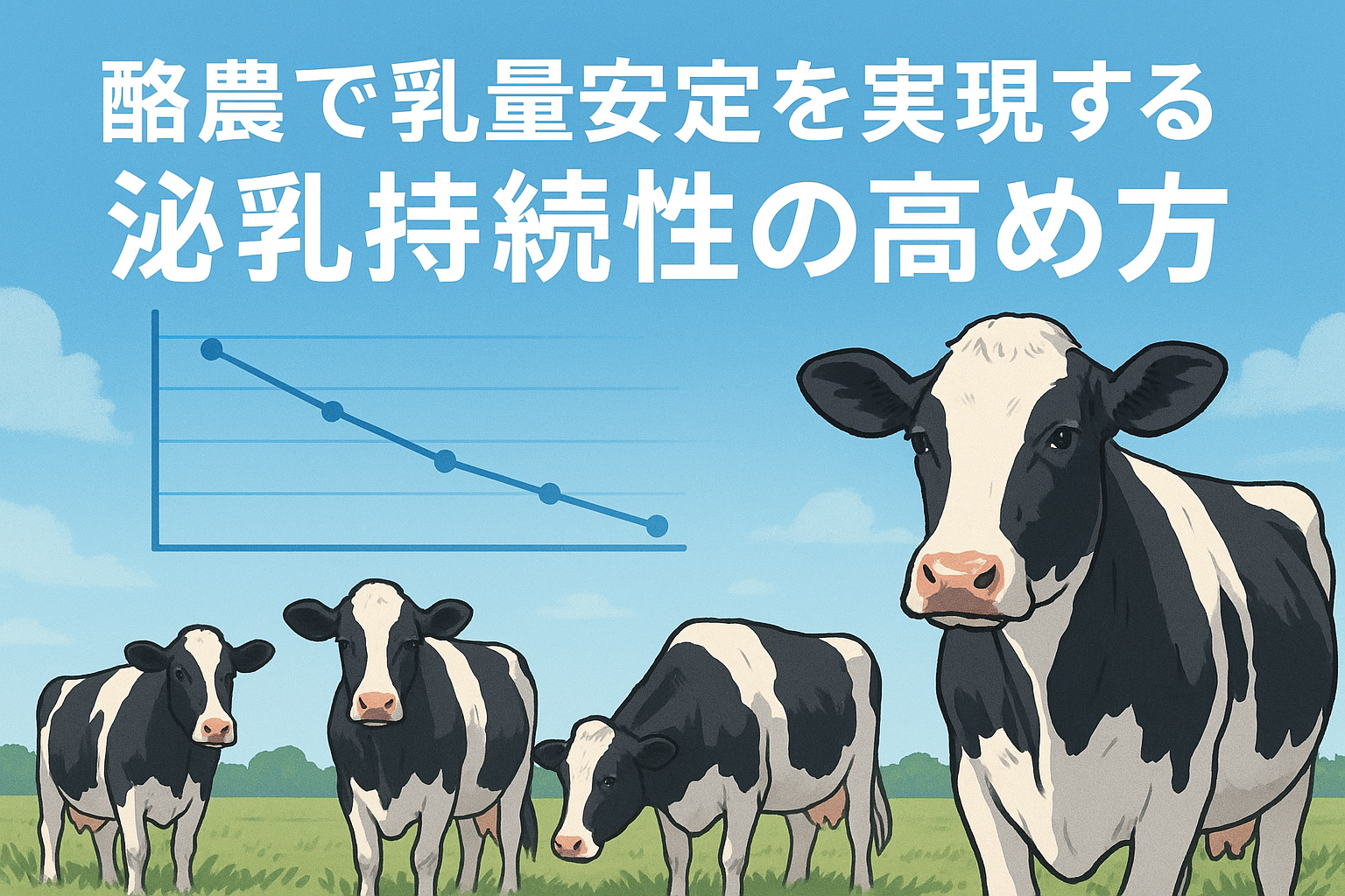 泌乳持続性を高めて乳量を安定化させる酪農実践ガイドのイメージ画像