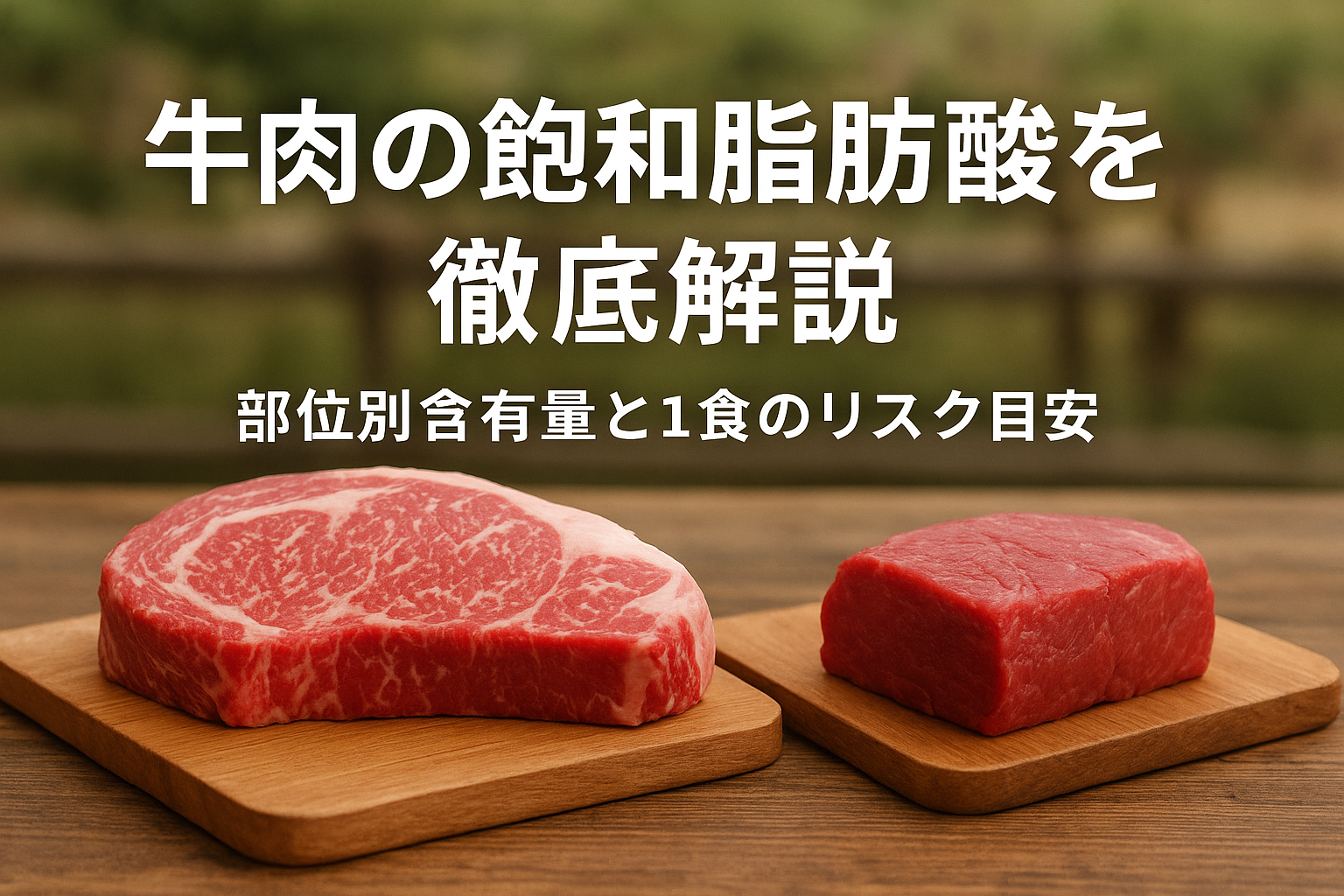 牛肉の飽和脂肪酸を徹底解説｜部位別の脂質量と1食のリスク目安を比較したロースとヒレ肉の画像