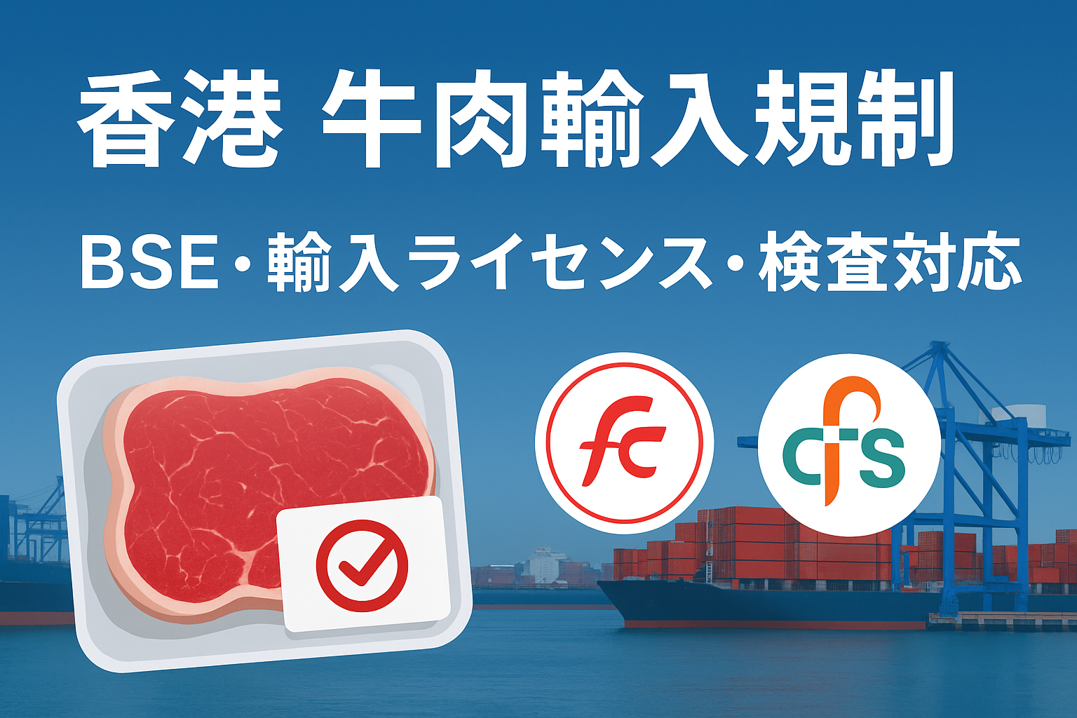 香港の牛肉輸入規制とBSE対策を解説する図解｜輸入ライセンス・検査手順まとめ