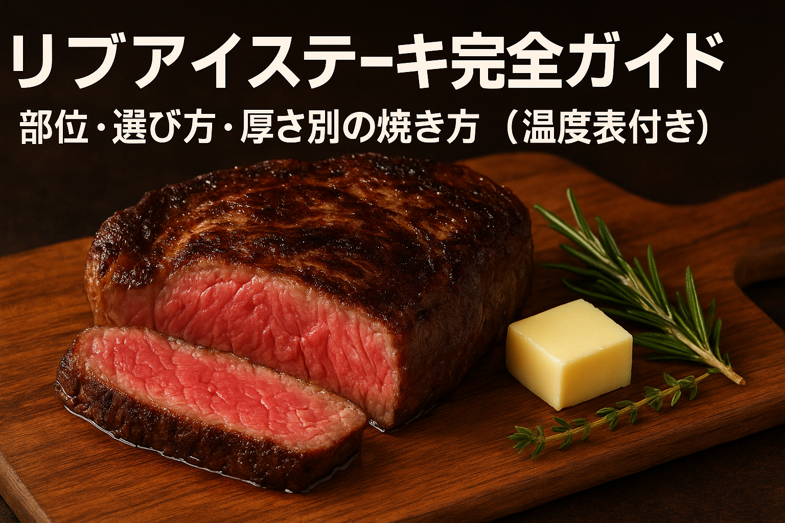 リブアイステーキの焼き方と温度ガイド｜部位・厚さ別の焼き加減を解説する料理写真