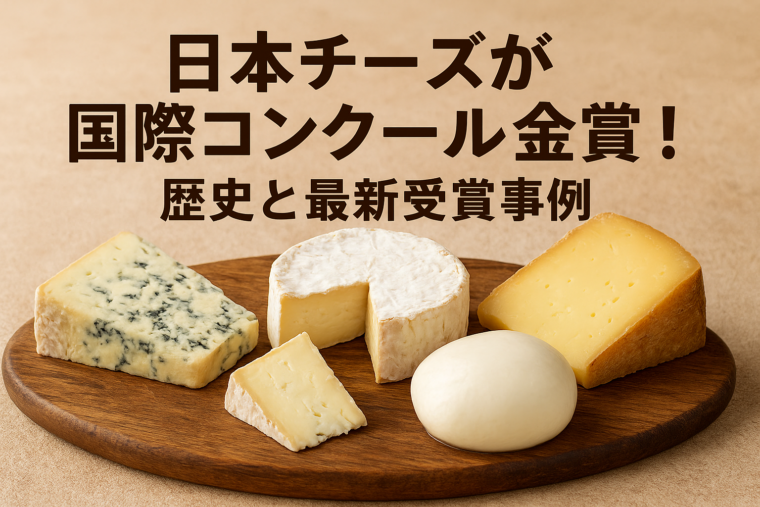 日本チーズが国際コンクールで金賞受賞｜歴史と最新受賞事例を解説するアイキャッチ画像