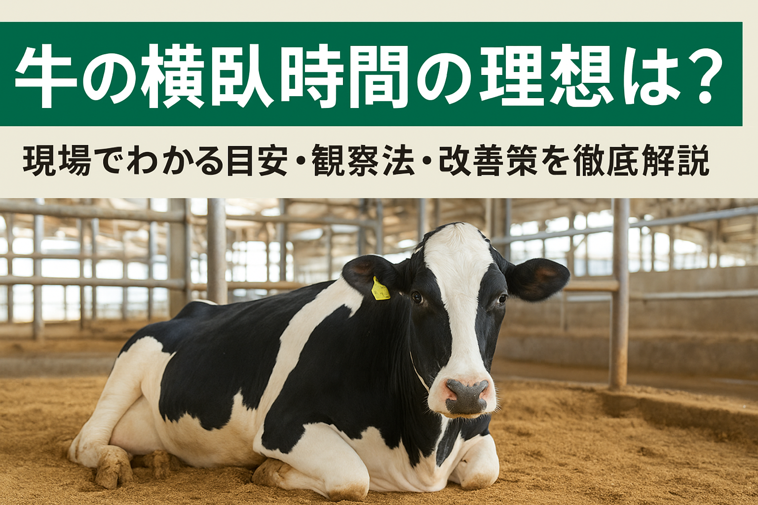 牛の横臥時間と乳量改善の実務チェック