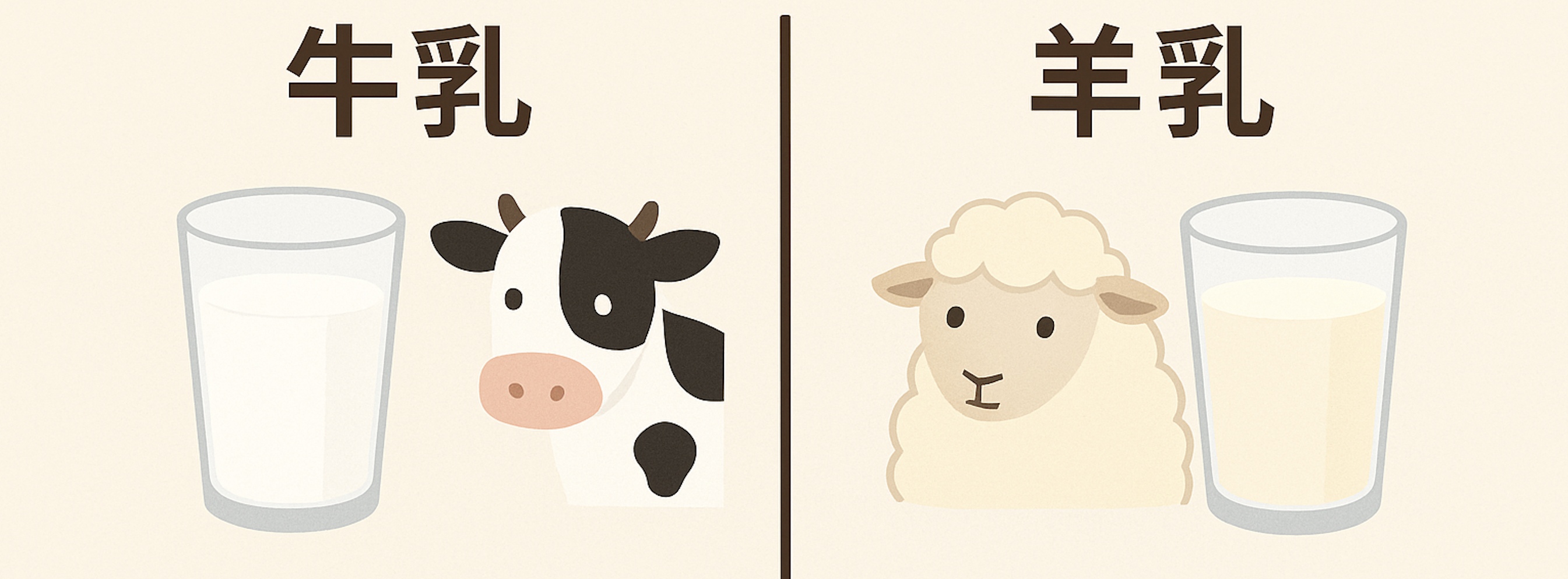 牛乳と羊乳