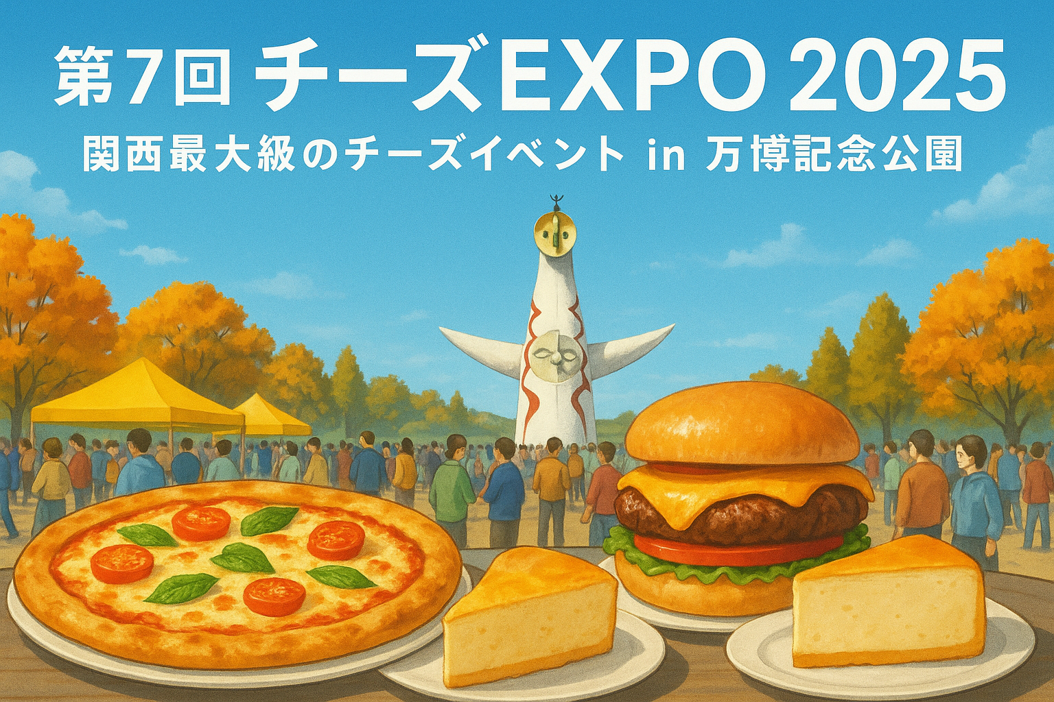 第7回チーズEXPO2025が万博記念公園で開催｜関西最大級のチーズイベントでピザやチーズバーガー、スイーツが勢ぞろい