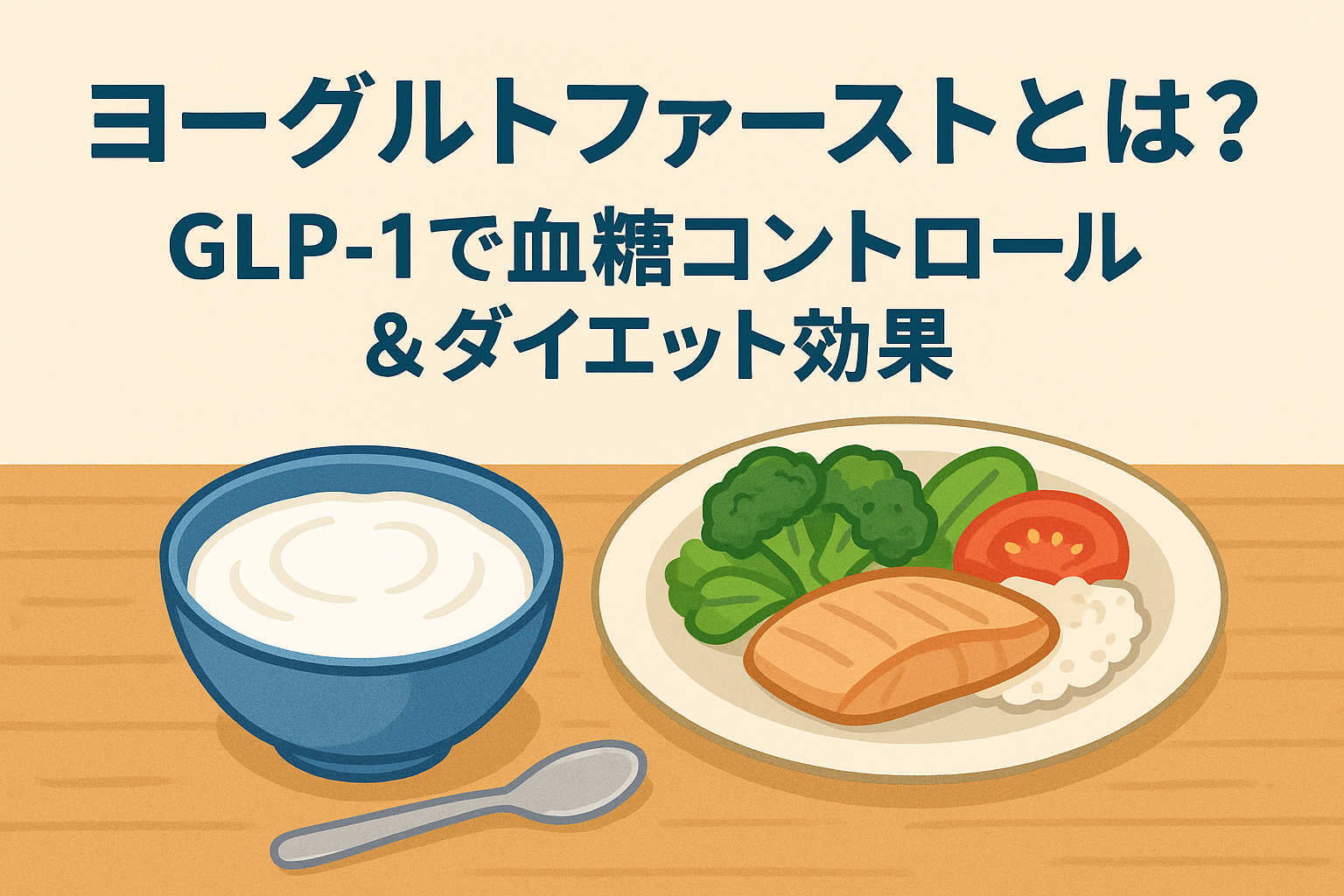 ヨーグルトファーストでGLP-1を活性化し血糖値上昇を抑える食事法のイメージ