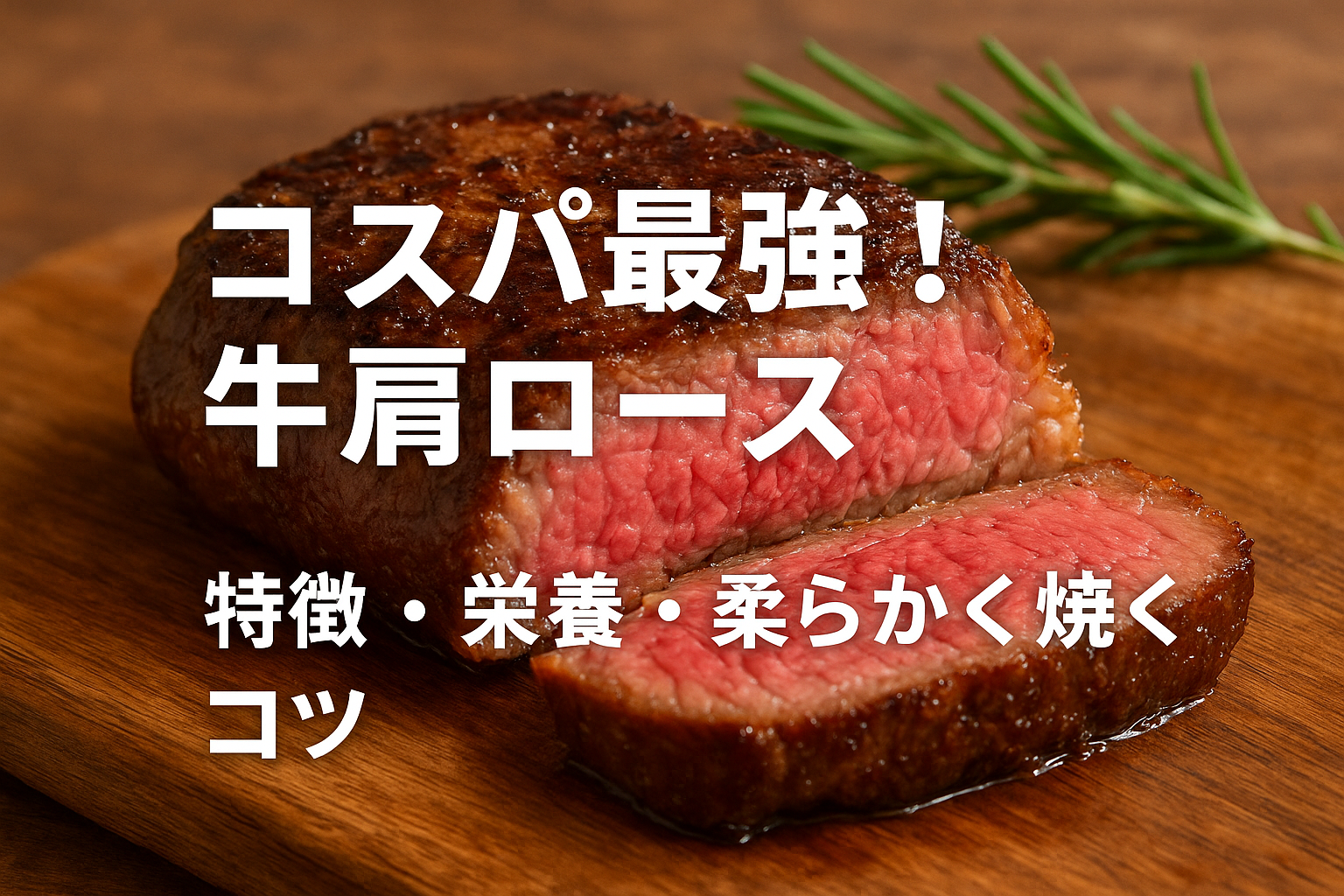 牛肩ロースの部位と特徴を解説する図解とステーキ写真｜赤身と脂のバランスが良いコスパ最強部位