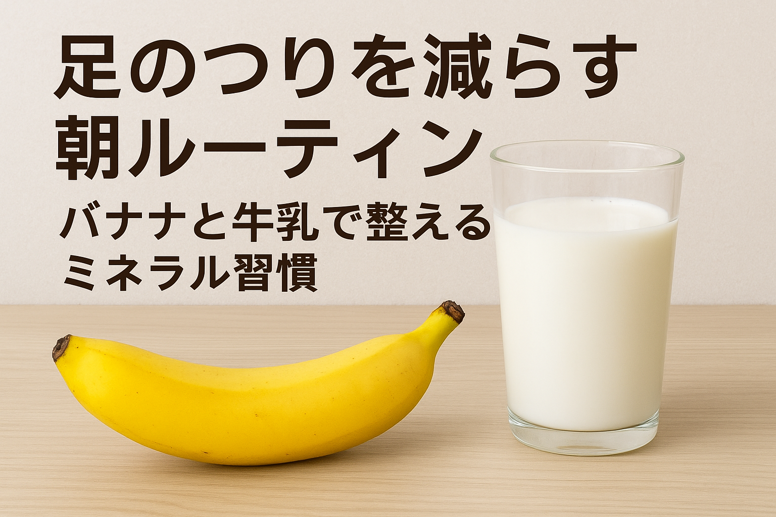 こむら返り予防の朝食：バナナと牛乳で整えるミネラル習慣
