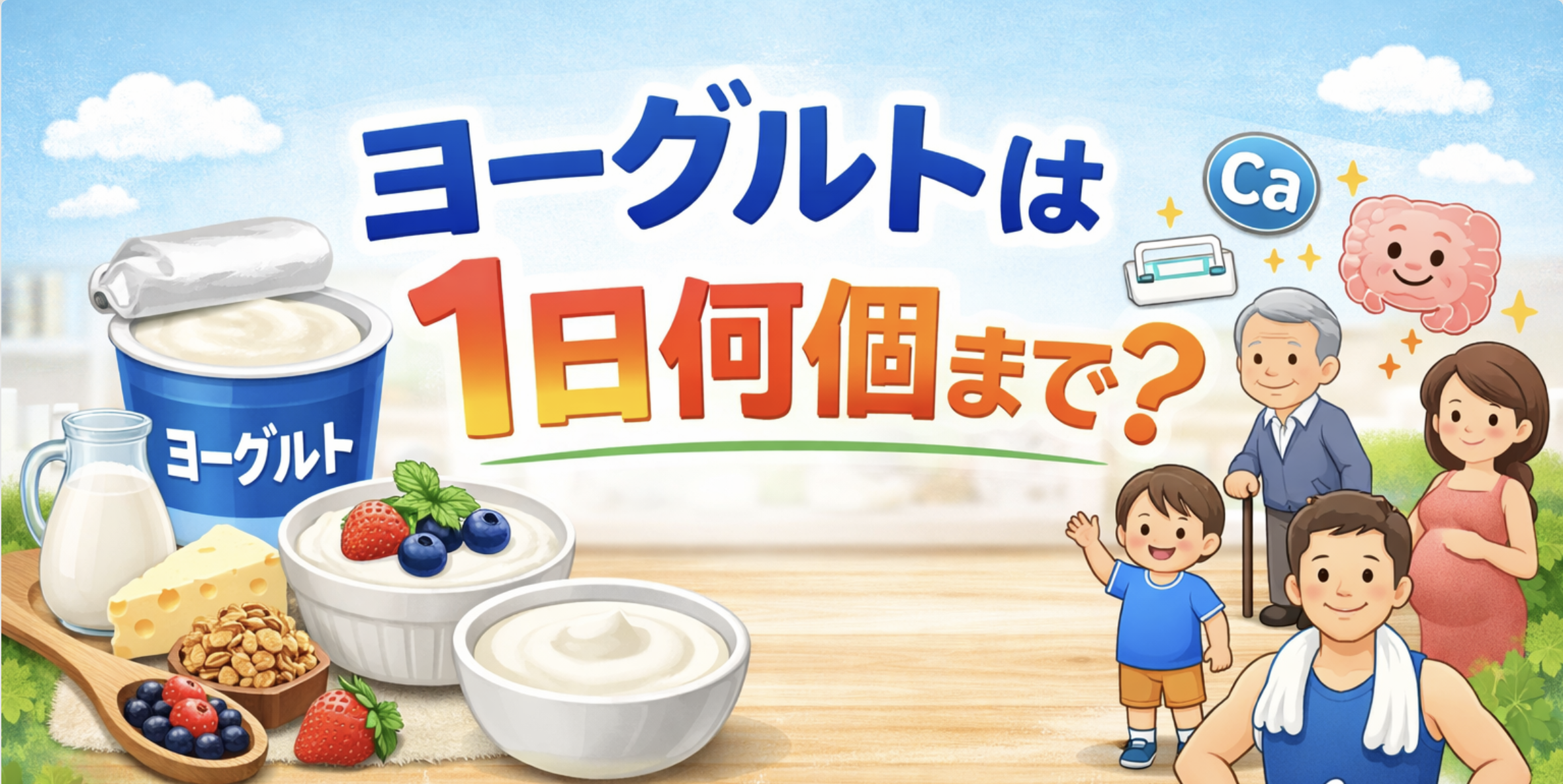 ヨーグルトは1日何個まで？年齢別・目的別の適量（100〜200g）と食べ過ぎリスクを解説した図解