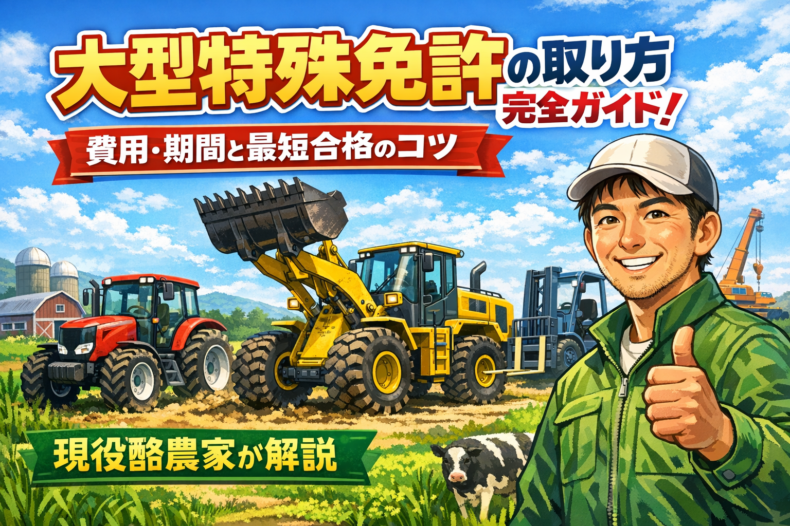 大型特殊免許の取り方・費用・期間の解説図