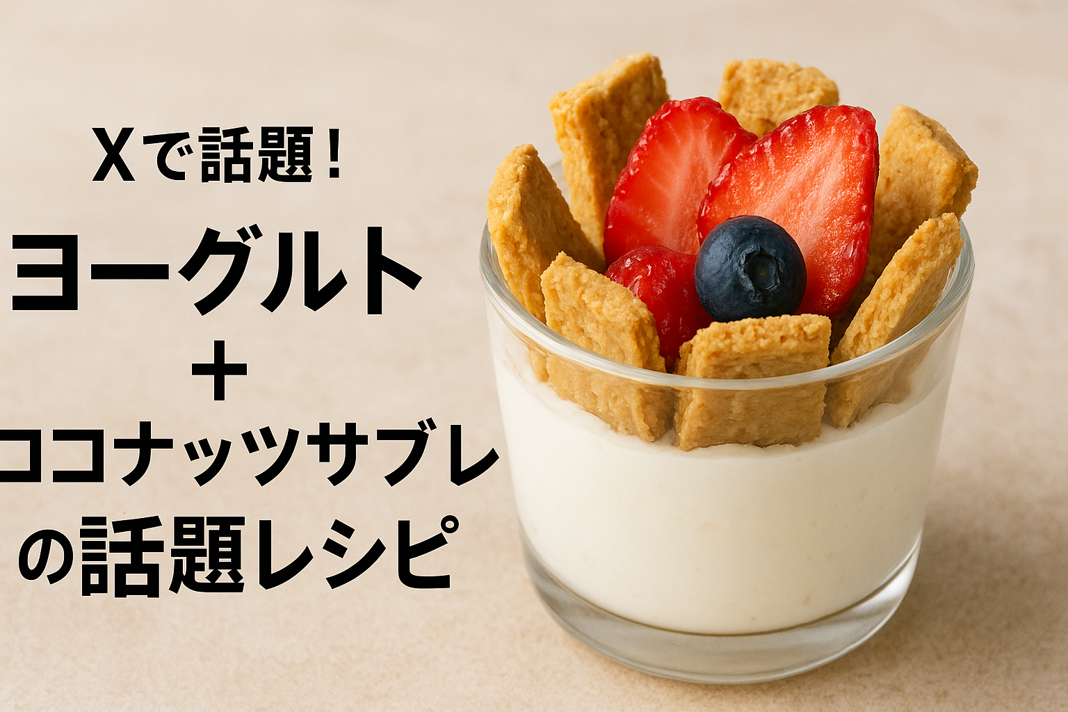 ヨーグルトとココナッツサブレのチーズケーキ風レシピのイメージ写真