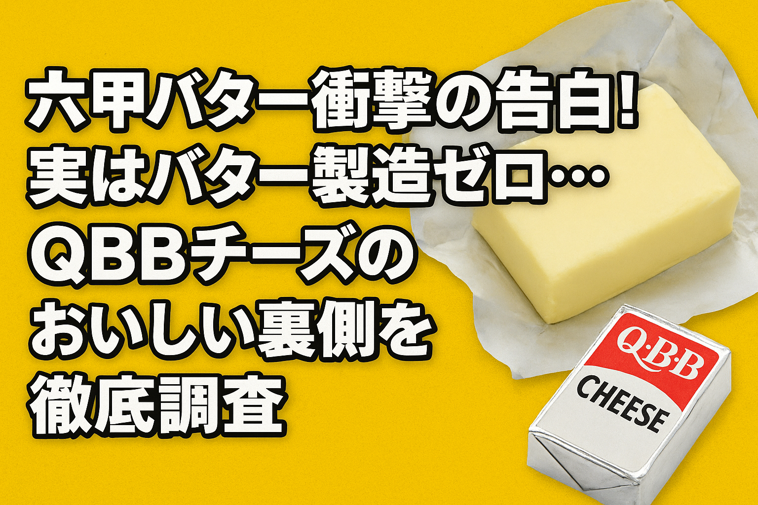 六甲バターは実はバターを作っていない？QBBチーズの秘密を解説するアイキャッチ画像