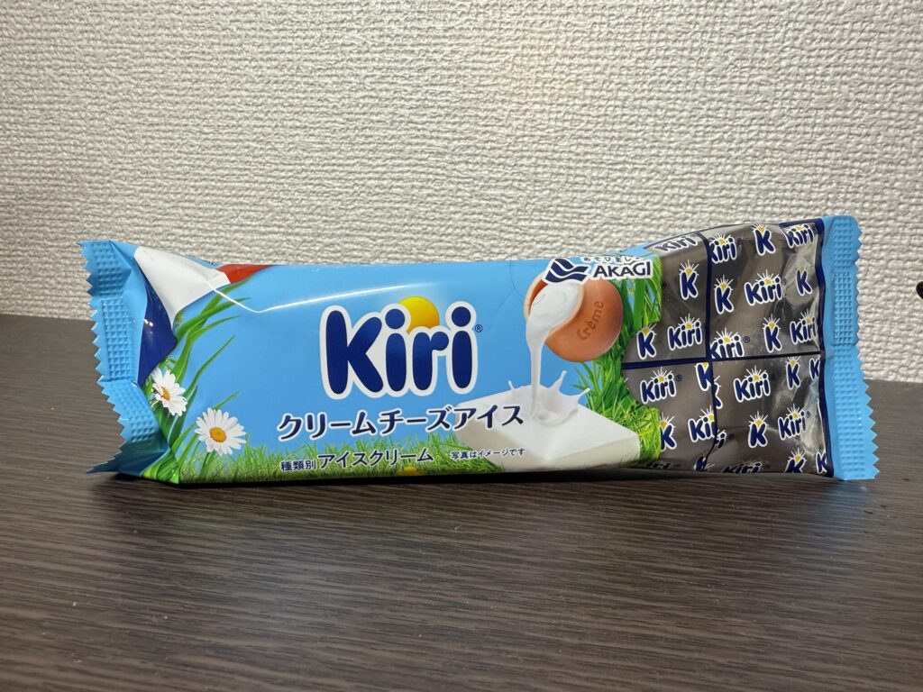 Kiriクリームチーズアイスのパッケージを写した画像