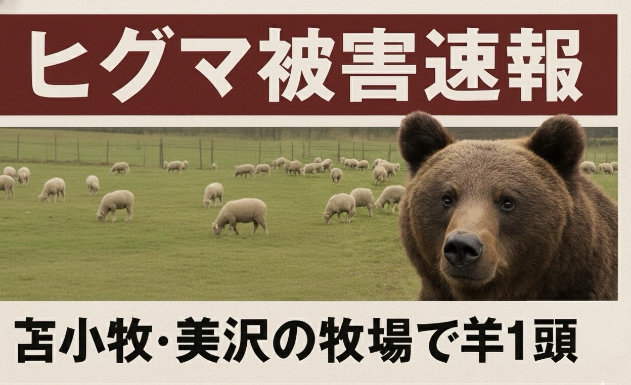 苫小牧・美沢の牧場で発生したヒグマによる羊被害の速報アイキャッチ画像