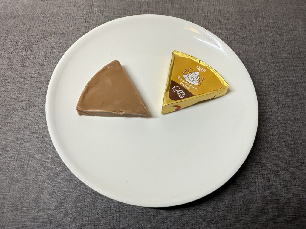 QBBチーズデザート キャラメルナッツショコラの断面写真