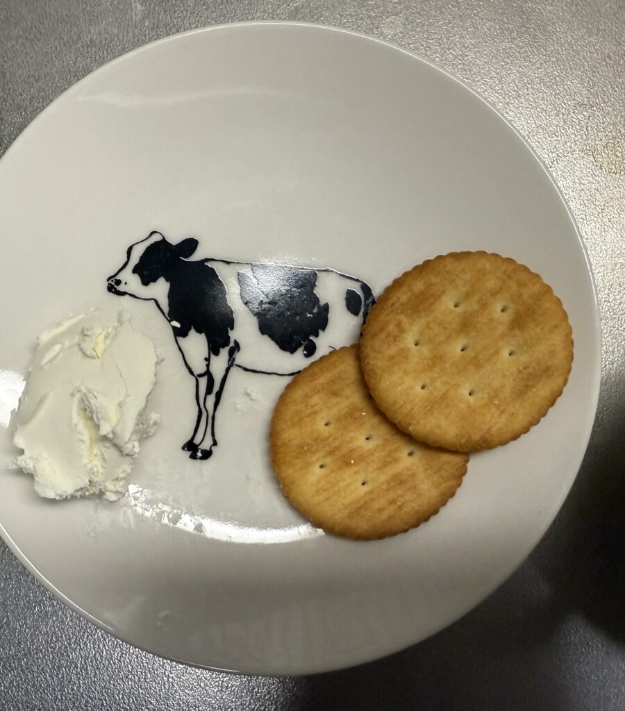 リュクスクリームチーズとクラッカーの写真