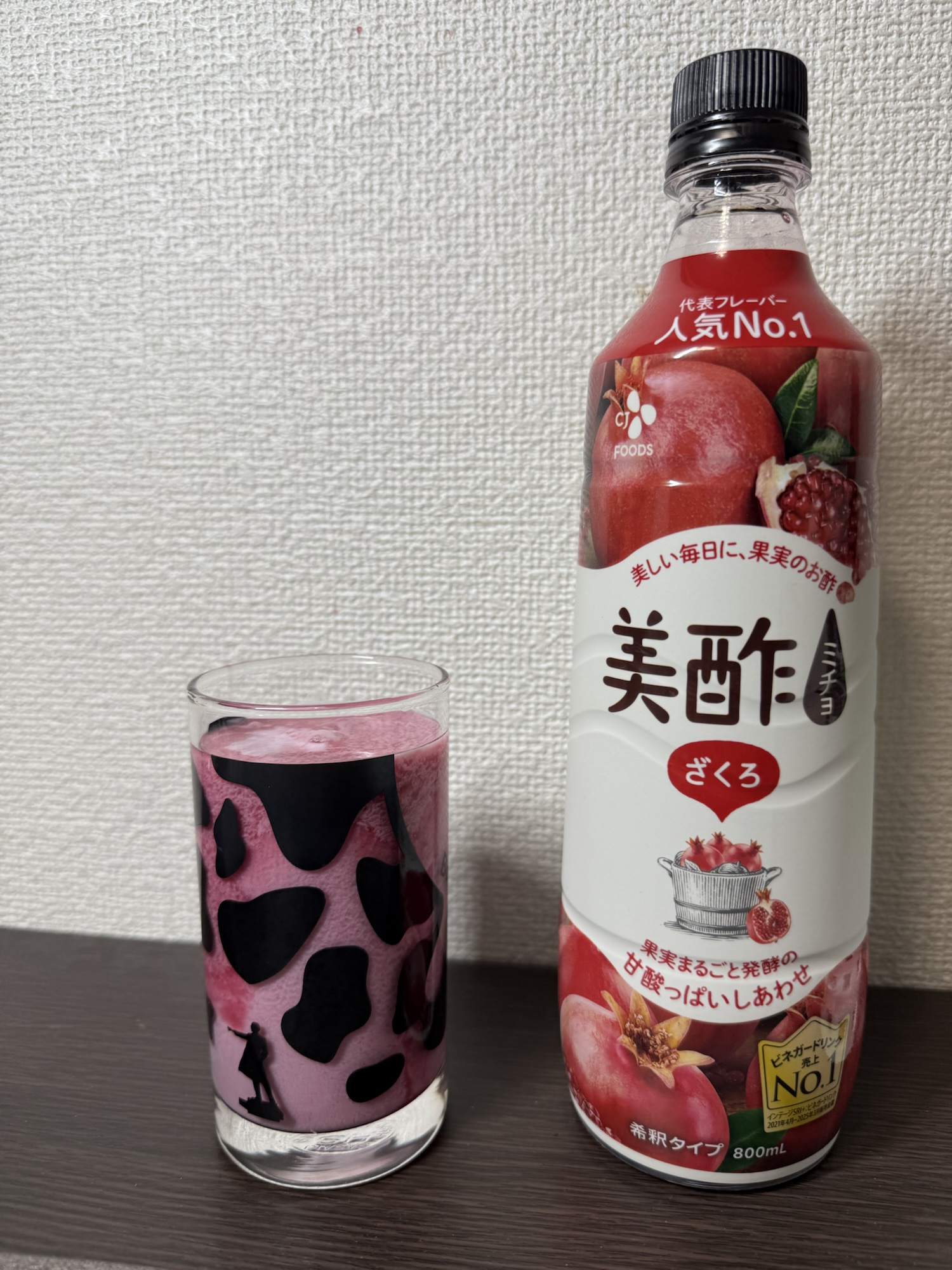 美酢ざくろの牛乳割りミチョミルク 飲むヨーグルト風ドリンク