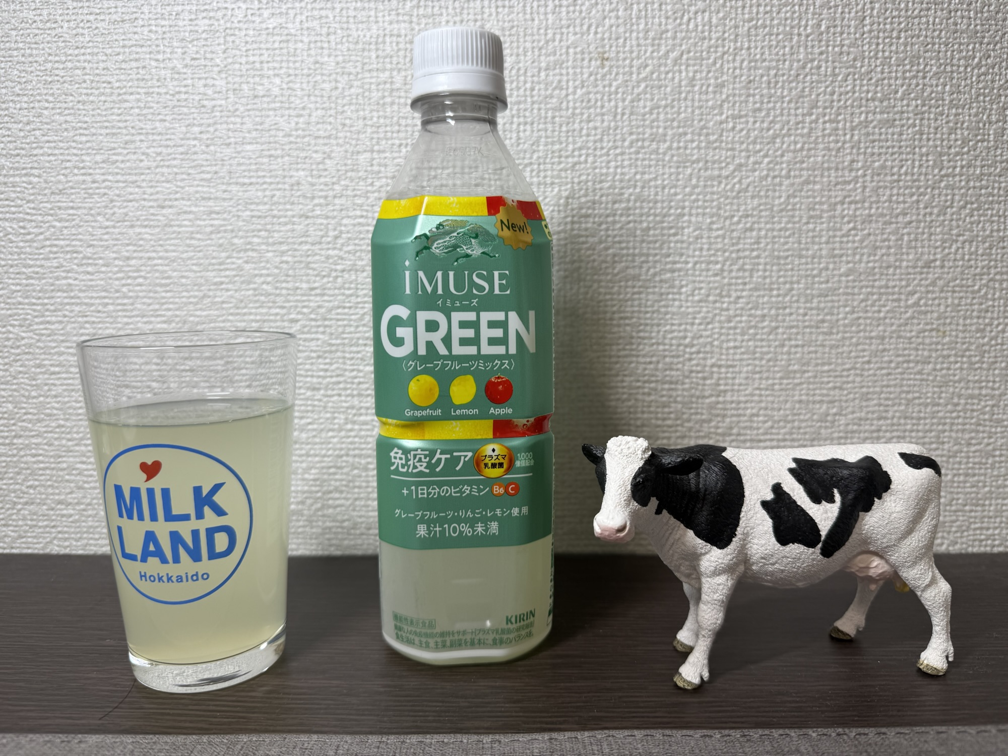 キリン iMUSE グリーンのパッケージと免疫ケアをイメージしたイメージ画像