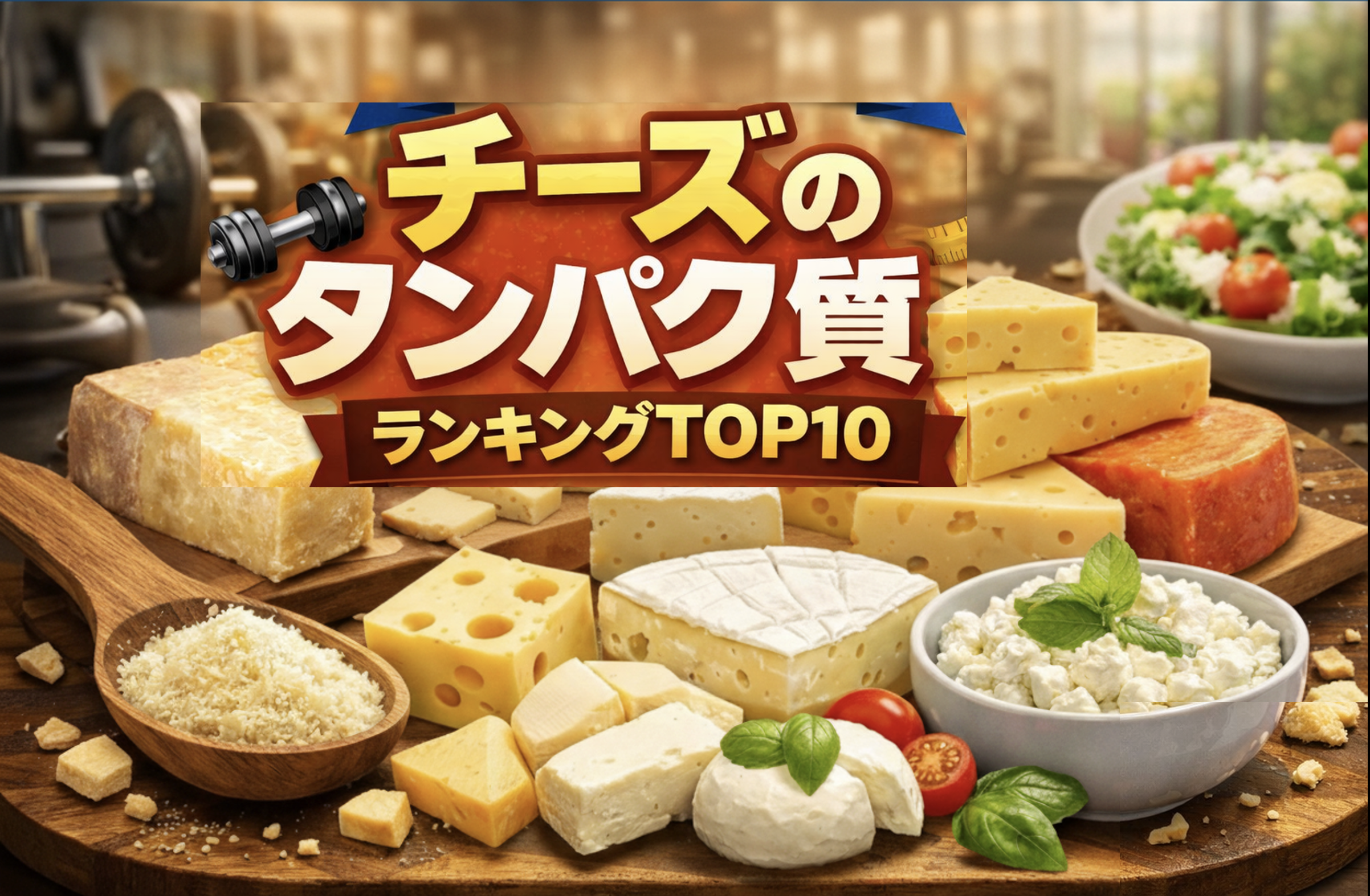 チーズのタンパク質ランキングと高タンパクチーズの紹介