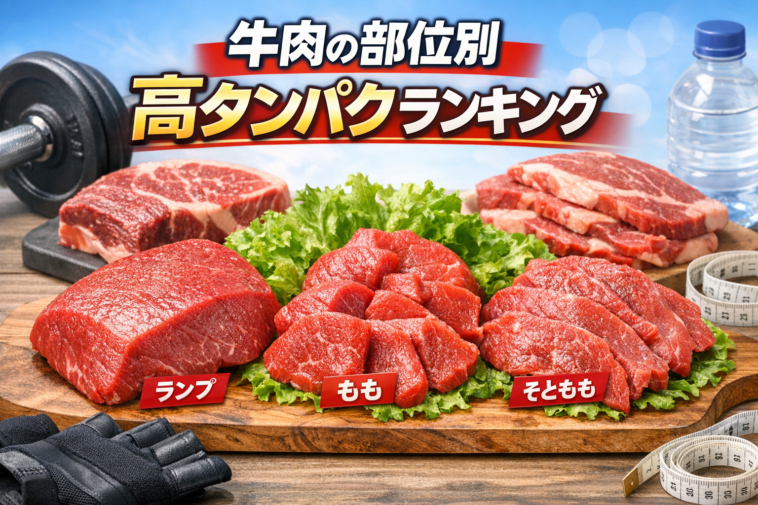 牛肉の部位別タンパク質ランキング｜ランプ・もも・そとももなど高タンパク低脂質の赤身肉比較