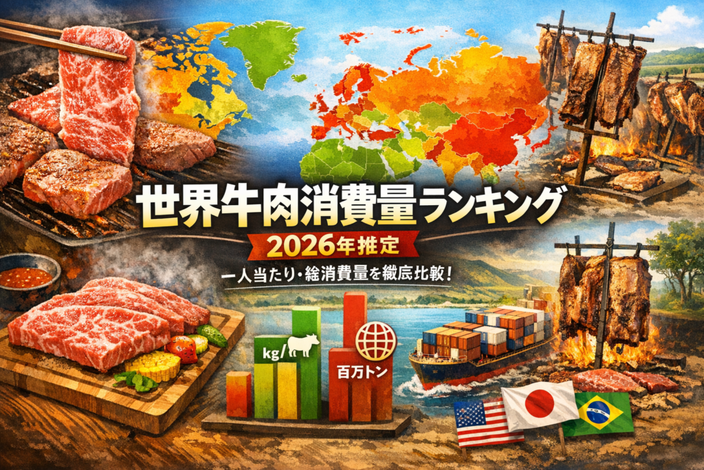 世界牛肉消費量ランキングTOP20 — 一人当たり・総量で見る国別順位 | らくする|酪農専門メディア