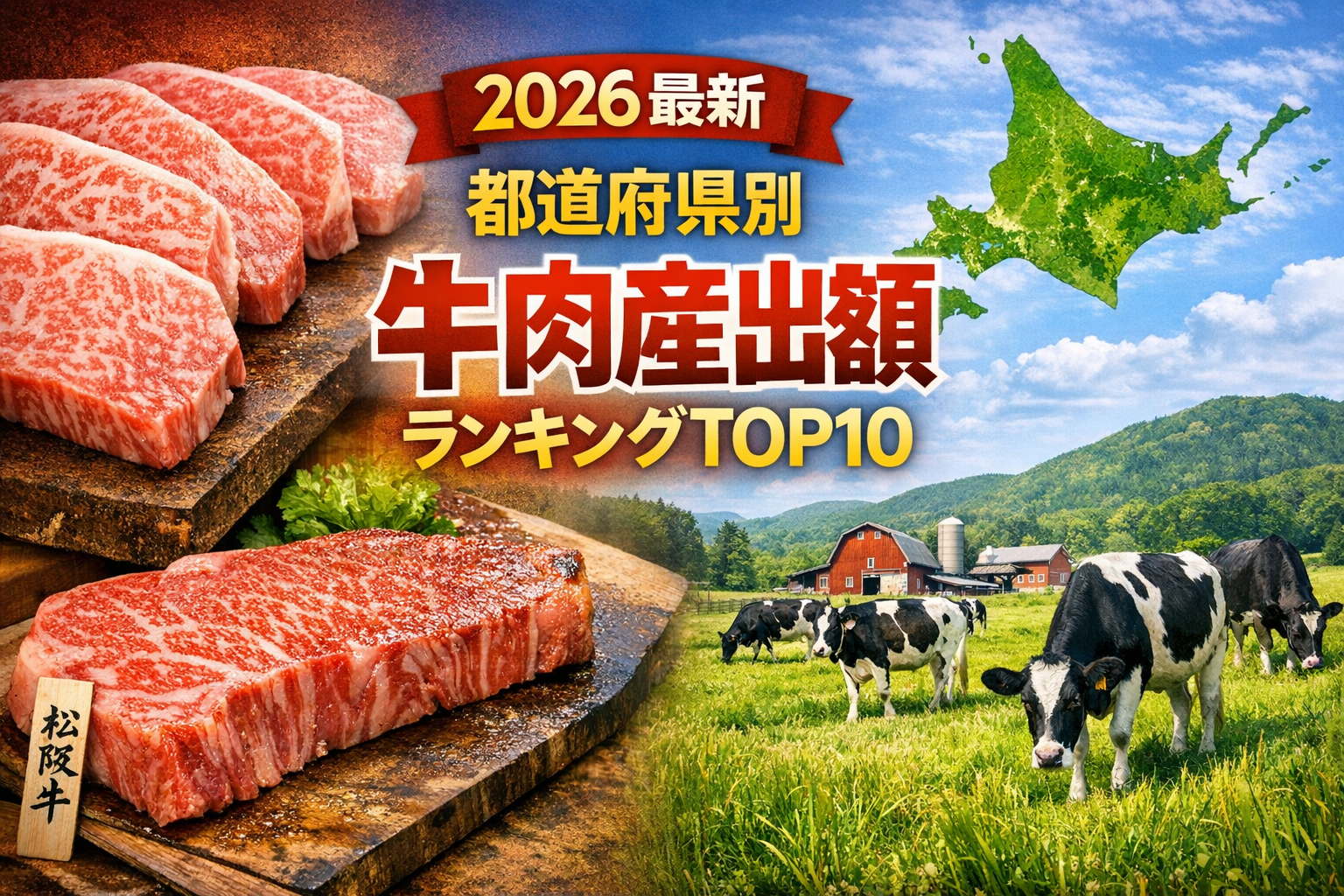 2026年最新版 日本の牛肉産出額ランキングTOP10｜北海道・鹿児島・和牛ブランド別比較