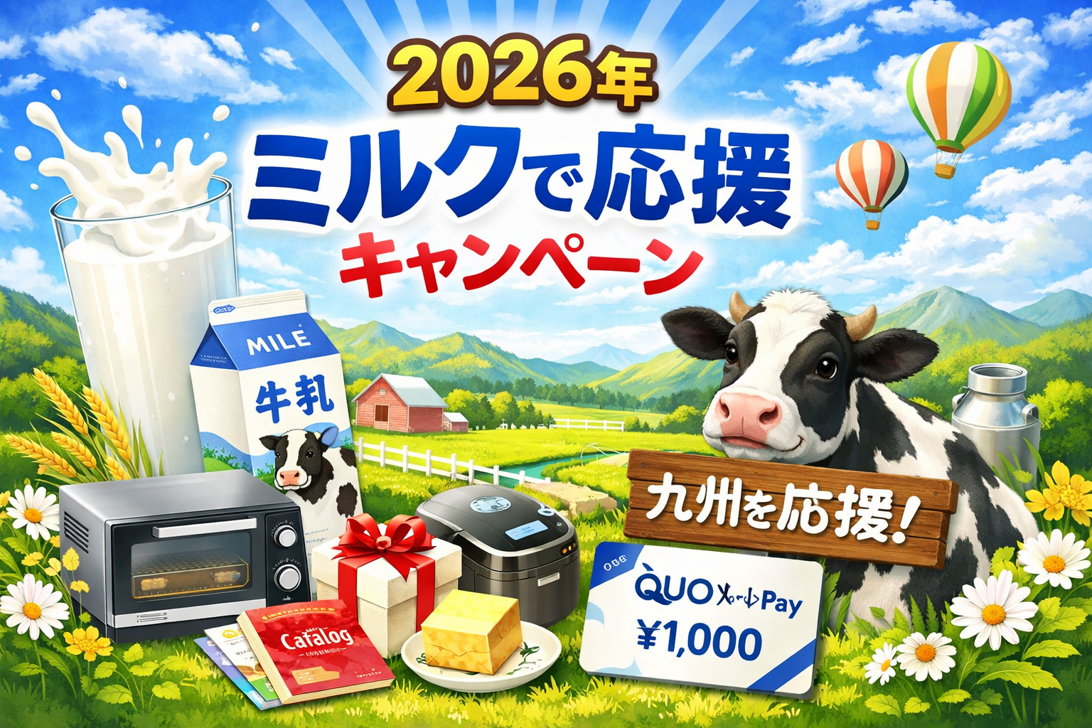 2026年ミルクで応援キャンペーン｜イオン九州で牛乳購入して酪農家支援