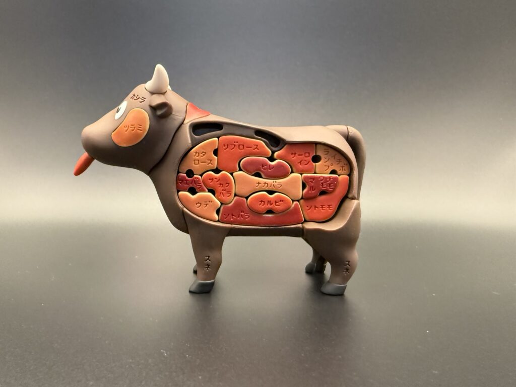 一頭買い特選 焼肉パズル（ウシ）完成版の全体図