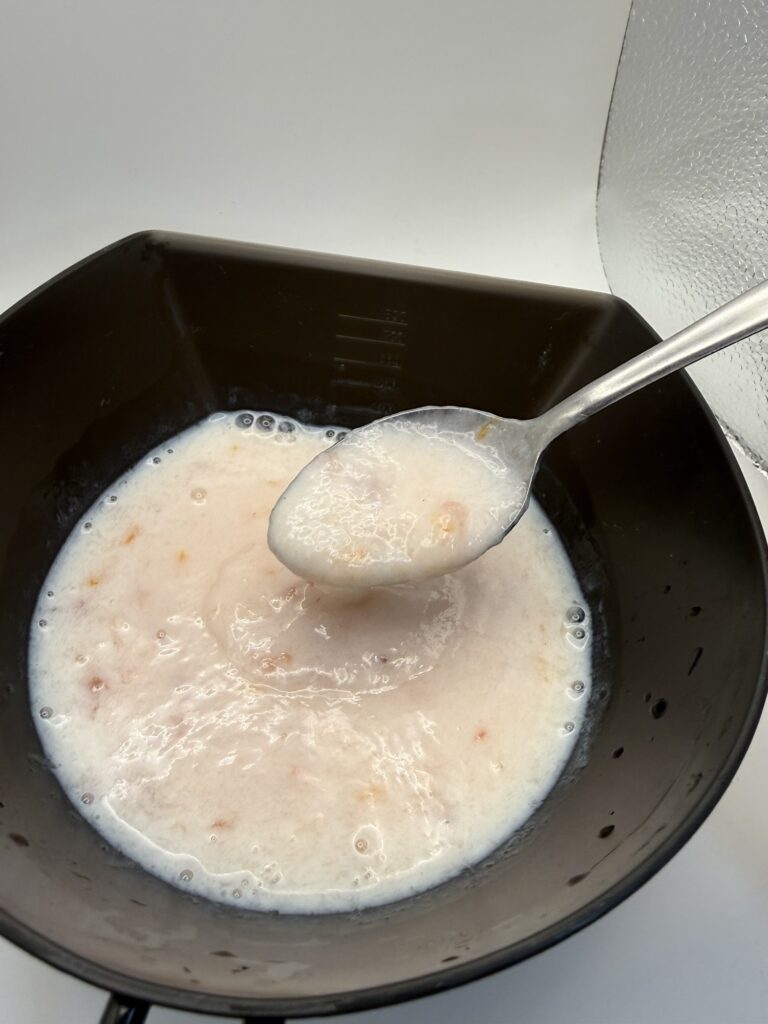 フルーチェ 夢のスペシャル3MIX イチゴ・ピーチ・オレンジの完成品